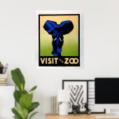 Het Bezoek van 1930 het Poster van Zoo WPA (Thuiskantoor)
