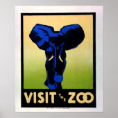 Het Bezoek van 1930 het Poster van Zoo WPA (Voorkant)