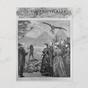 Het bezoek van de koningin aan de rechtbank van Zu Briefkaart