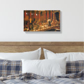 Het bezoek van de koningin van Sheba aan koning So Canvas Afdruk (Insitu (Slaapkamer))