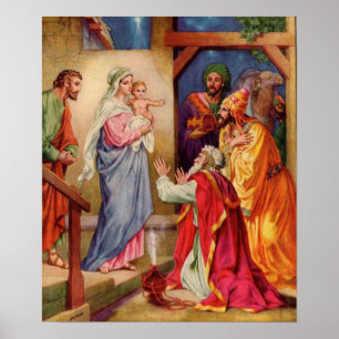 Het bezoek van de Mannen van de Wijze Poster