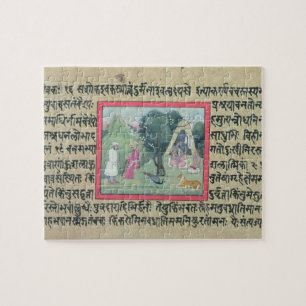 Het bezoek van een Rajput-chef aan een heremiet va Legpuzzel