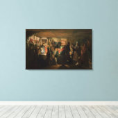 Het bezoek van een Sorcerer aan een paasantievrouw Canvas Afdruk (Insitu (Houten vloer))