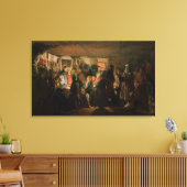 Het bezoek van een Sorcerer aan een paasantievrouw Canvas Afdruk (Insitu (Woonkamer))