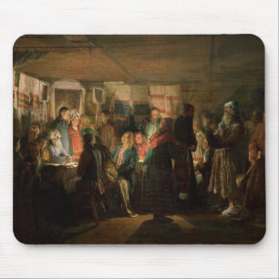 Het bezoek van een Sorcerer aan een paasantievrouw Muismat
