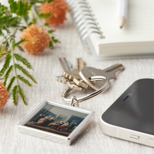 Het bezoek van monsieur en Madame Necker Sleutelhanger (Zijkant)