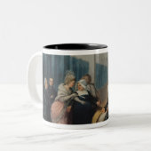 Het bezoek van monsieur en Madame Necker Tweekleurige Koffiemok (Voorkant links)