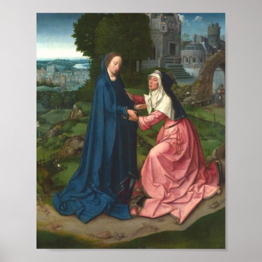 Het bezoek van Saint Elizabeth aan de Maagd Mary Poster (Voorkant)