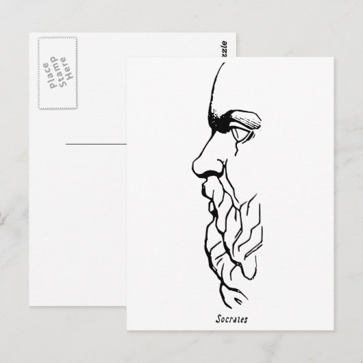 Het bezoek van SOCRATES Briefkaart (Voorkant / Achterkant)
