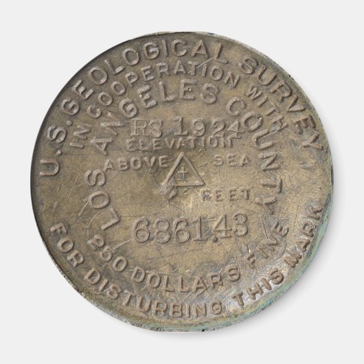 Het bezoekerscentrum van Big Pines, Wrightwood CA. Magneet (Voorkant)