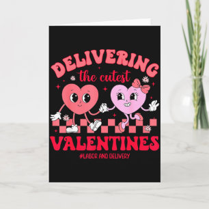 Het bezorgen van de schattigste Valentijn bevallin Kaart