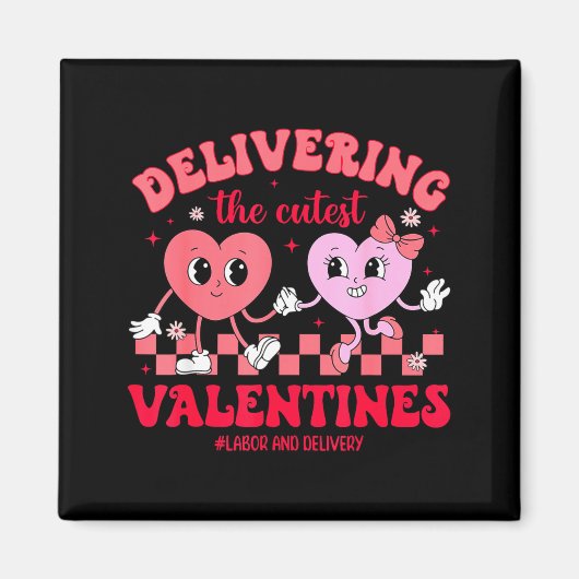 Het bezorgen van de schattigste Valentijn bevallin Magneet (Voorkant)