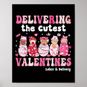 Het bezorgen van de schattigste Valentijns bevalli Poster