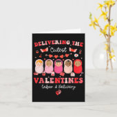 Het bezorgen van de schattigste Valentijns Labor & Kaart (Gele Bloem)