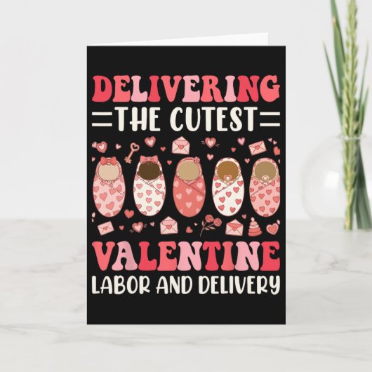 Het bezorgen van de schattigste Valentijnsdag arbe Kaart (Voorkant)