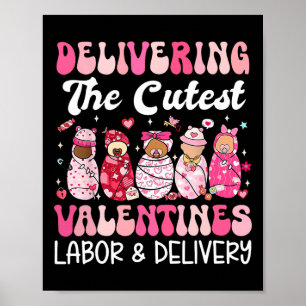 Het bezorgen van de schattigste Valentijnsdag arbe Poster