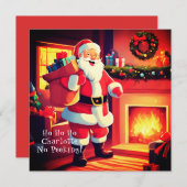 Het bezorgen van kerstcadeaus | Brief van de Kerst Feestdagenkaart (Voorkant / Achterkant)