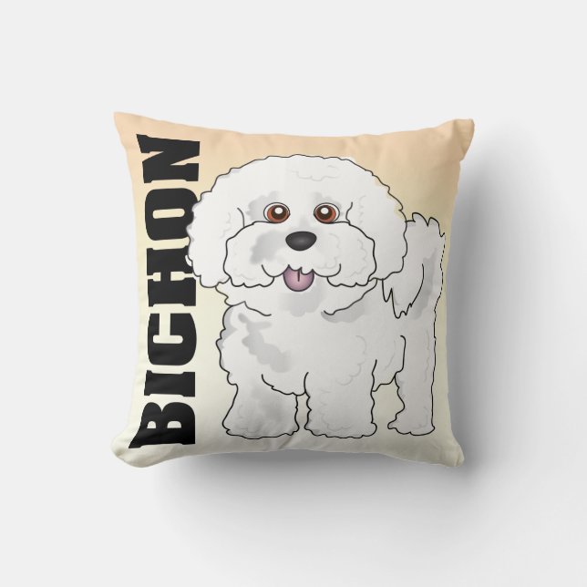 Het Bichon Frise Kussen (Voorkant)