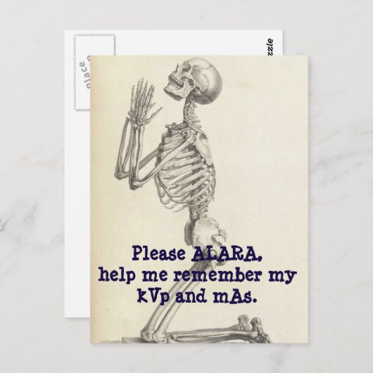 Het bidden aan godin ALARA. Briefkaart (Voorkant / Achterkant)