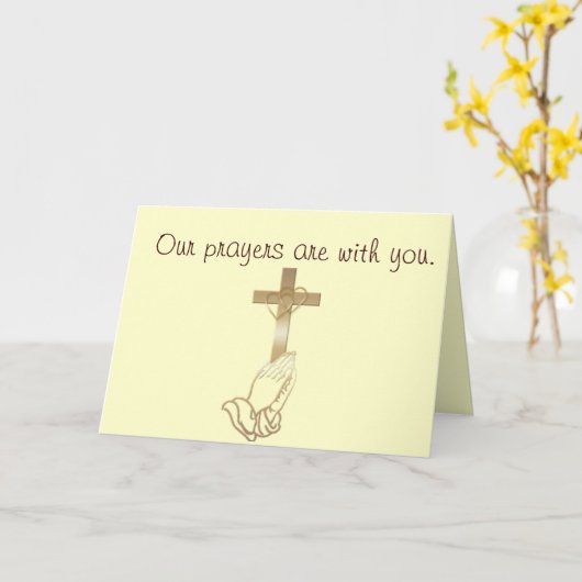 Het bidden Handen Kaart (Gele Bloem)