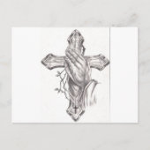 Het bidden Handen & Kruis Briefkaart (Voorkant)