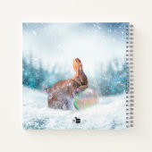 Het bidden van Bunny Rabbit in Snow Gratitude Jour Notitieboek (Achterkant)