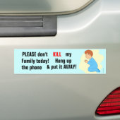 Het bidden van clipart, alsjeblieft niet, KILL, Fa Bumpersticker (Op auto)