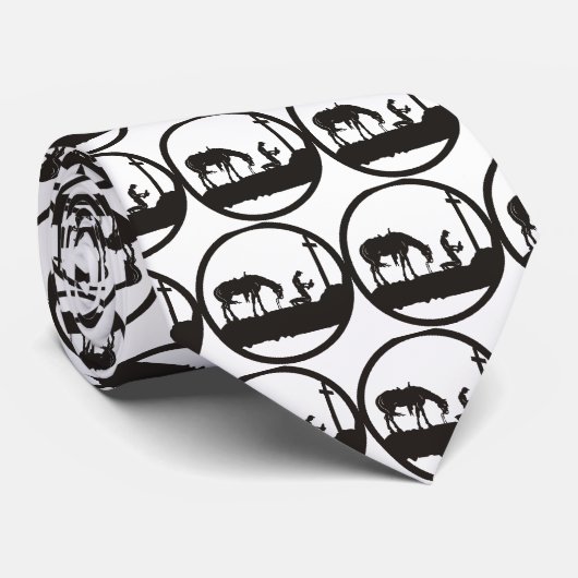 Het bidden van cowboy, het bidden van cowboy, het stropdas (Opgerold)