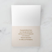 Het bidden van handbeugende religieuze zegeningen kaart (Binnen)