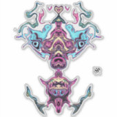 Het bidden van idol-godheid sticker (Voorkant)