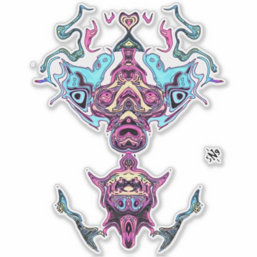 Het bidden van idol-godheid sticker (Voorkant)