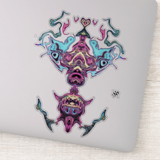 Het bidden van idol-godheid sticker (Detail)