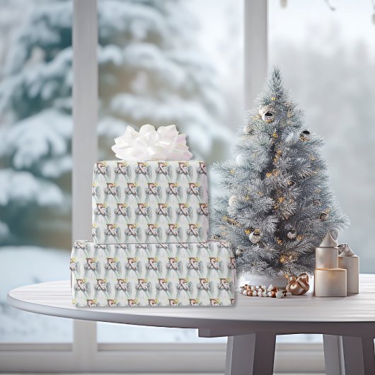 Het bidden van Little Girl Angel met Wings Cadeaupapier