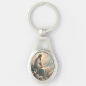 Het bidden van Maagd Mary Sleutelhanger (Voorkant)