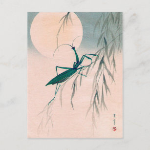 Het bidden van Mantis en de maan, Watanabe Seitei Briefkaart