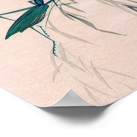 Het bidden van Mantis en de maan, Watanabe Seitei Poster (Hoek)