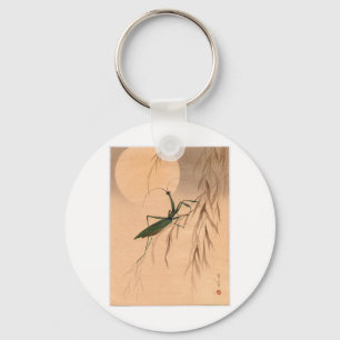 Het bidden van Mantis en de Moon Japans Kunst c. j Sleutelhanger
