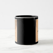 Het bidden van Mantis en de Moon Japans Kunst c. j Tweekleurige Koffiemok (Center)