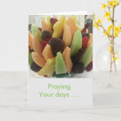 Het bidden van Uw Dagen Kaart (Gele Bloem)