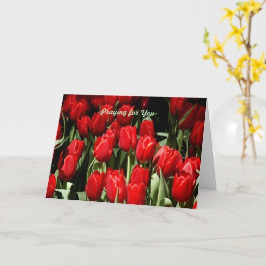 Het bidden voor u kaart (Gele Bloem)