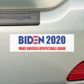 Het Biden 2020 maakt Amerika weer respectabel Bumpersticker (Op auto)