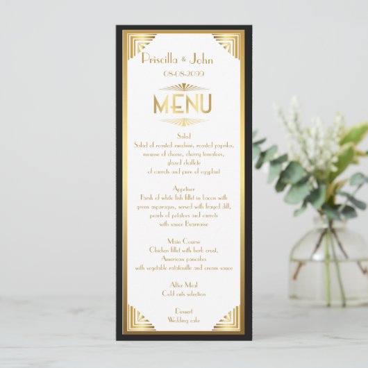 Het Bieden van het menu, menuvergadering, grote Ga Menu (Staand voorkant)