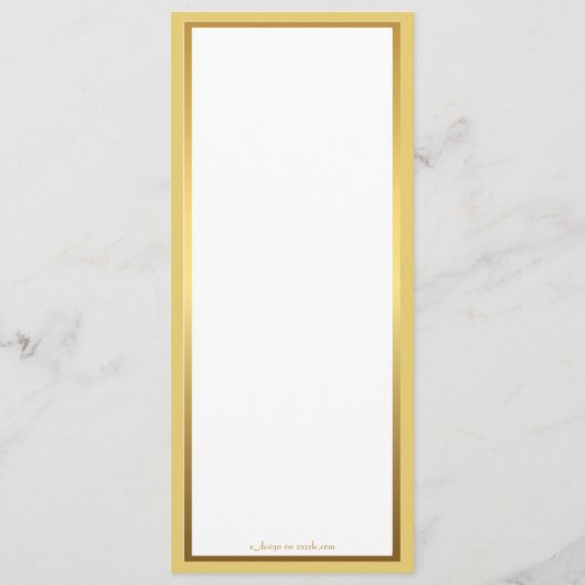 Het Bieden van het menu, menuvergadering, grote Ga Menu (Achterkant)