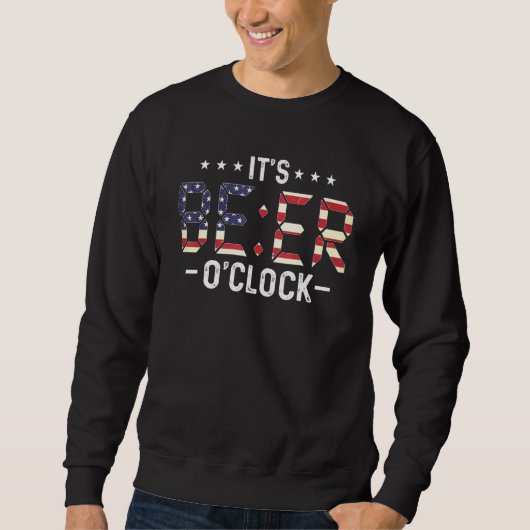 Het bier Oclock Amerikaanse vlag Trui (Voorkant)