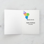 Het bier van de verjaardag met kaars kaart (Binnen)