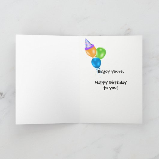 Het bier van de verjaardag met kaars kaart (Binnen)