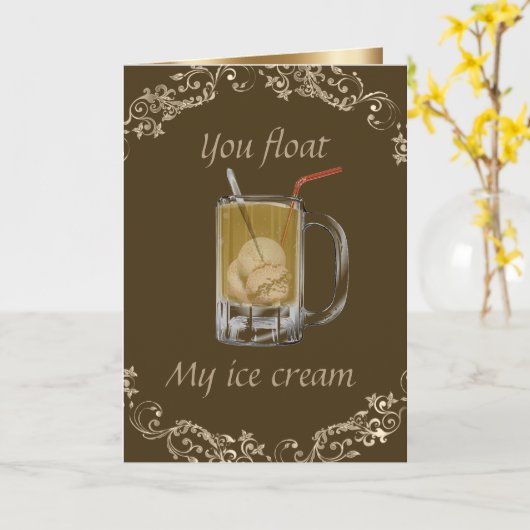 Het bier van de wortel drijft "u drijft mijn kaart (Gele Bloem)