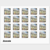 Het biergedeelte van een kruidenierswinkel. 2 vierkante sticker (Vel)