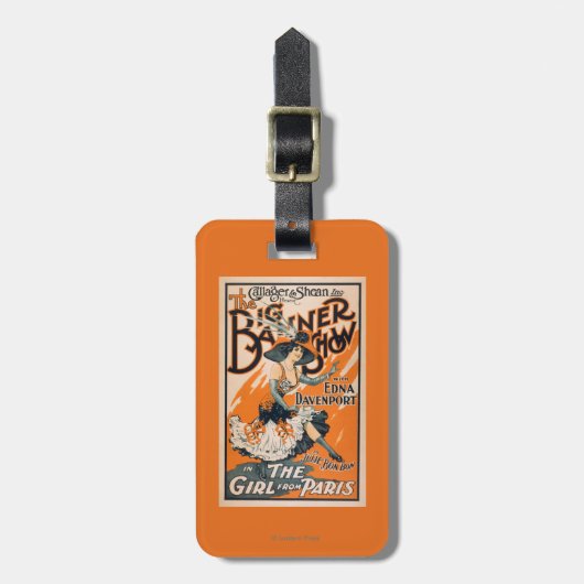 Het Big Banner Show "Het meisje uit Parijs" Bagagelabel (Voorkant verticaal)
