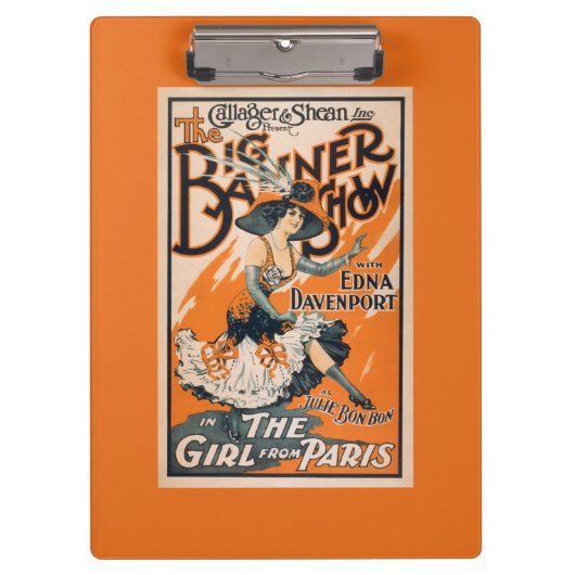 Het Big Banner Show "Het meisje uit Parijs" Klembord (Voorkant)